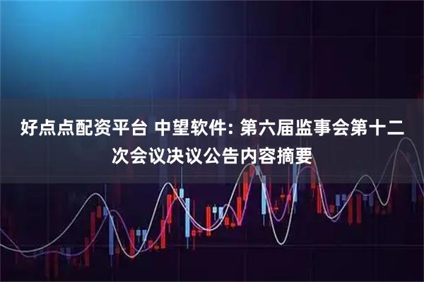 好点点配资平台 中望软件: 第六届监事会第十二次会议决议公告内容摘要