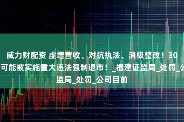 威力财配资 虚增营收、对抗执法、消极整改！300280，可能被实施重大违法强制退市！_福建证监局_处罚_公司目前