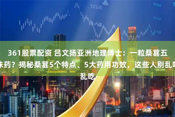 361股票配资 吕文扬亚洲地理博士：一粒桑葚五味药？揭秘桑葚5个特点、5大药用功效，这些人别乱吃